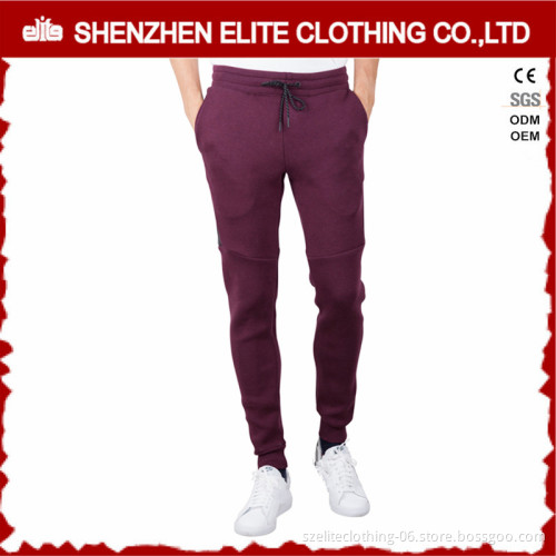 Custom Logo Fashion Trendy Cheap Burgundy Mens Sweatpants